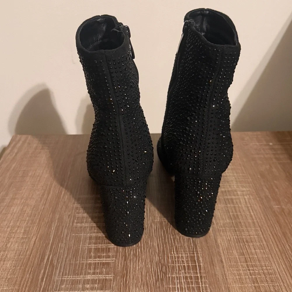 Black Rhinestone Boot - Picture 6 of 8